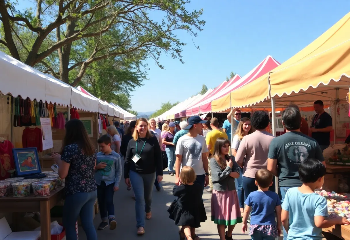 Families enjoy activities at ADEC's Craft Bazaar, featuring local artisans and crafts.