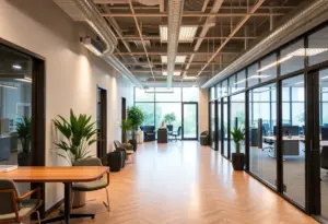 Renovated office space of Barr Team, LLC showcasing improvements.