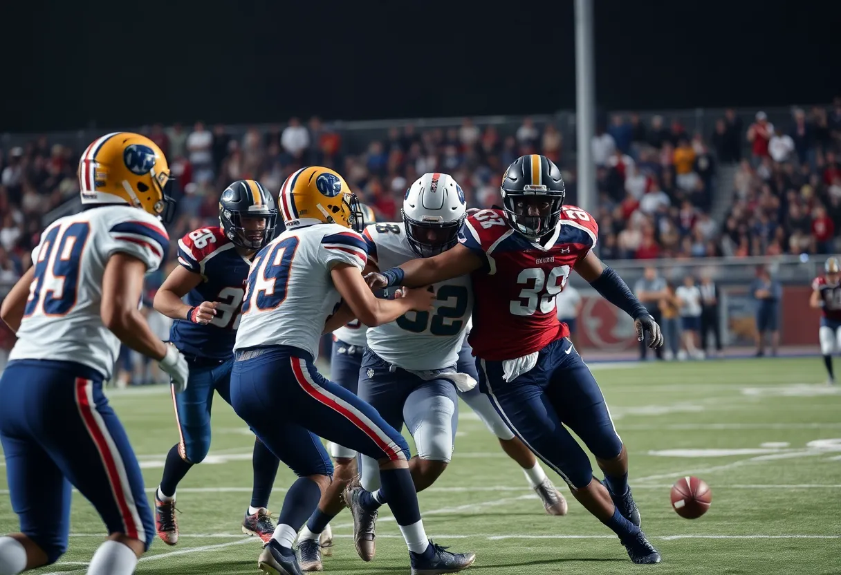 Action scene from Colts vs Chiefs overtime game