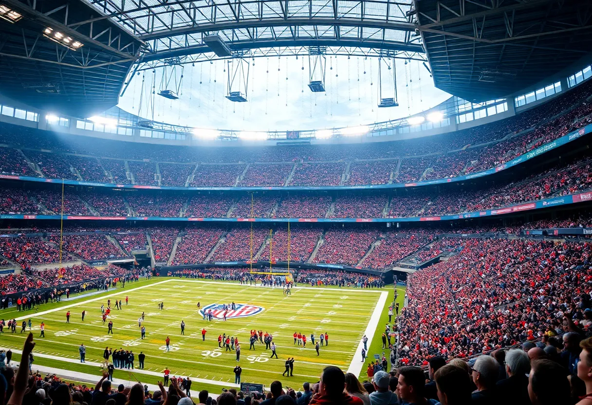 A vibrant crowd at an NFL game supporting the Indianapolis Colts.