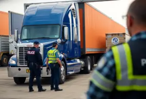 Police officers at the scene of a critical incident involving a shooting.