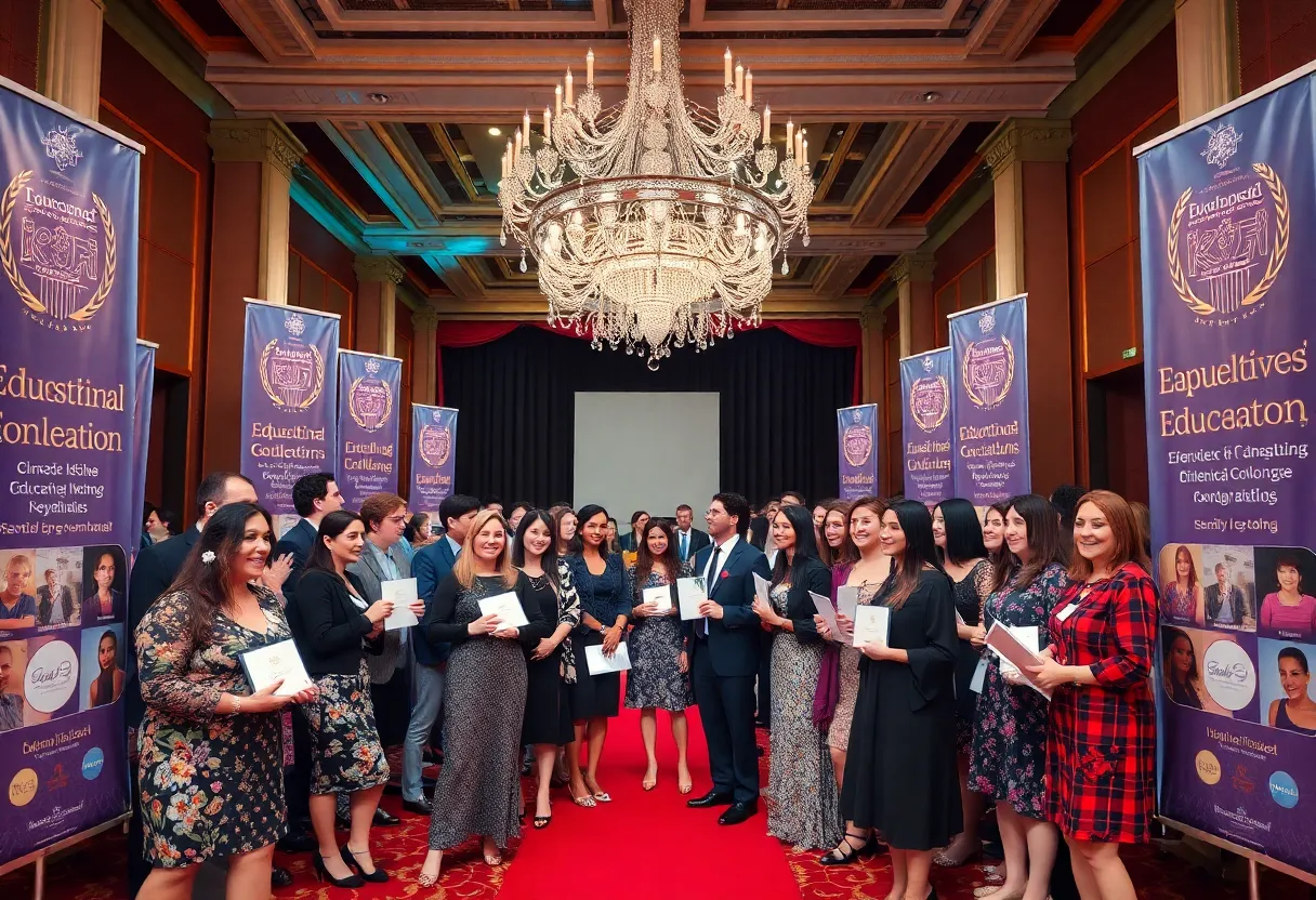 Red carpet event celebrating Indiana educators and schools.