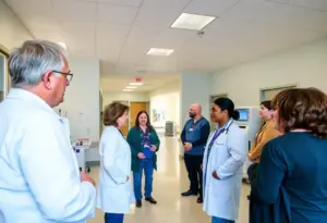 An image depicting a rural healthcare facility in Indiana.