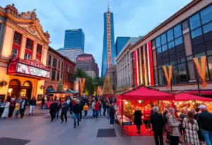 A vibrant collage representing various cultural events in Indianapolis.