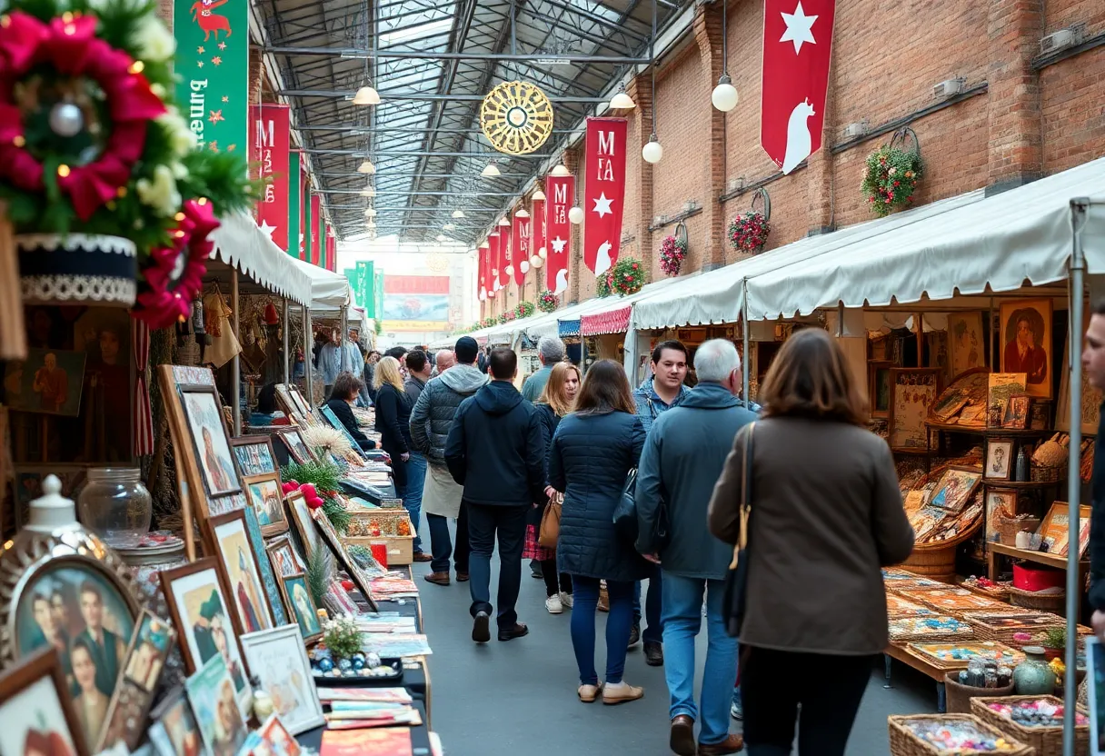 Vibrant Indianapolis art market with handcrafted gifts