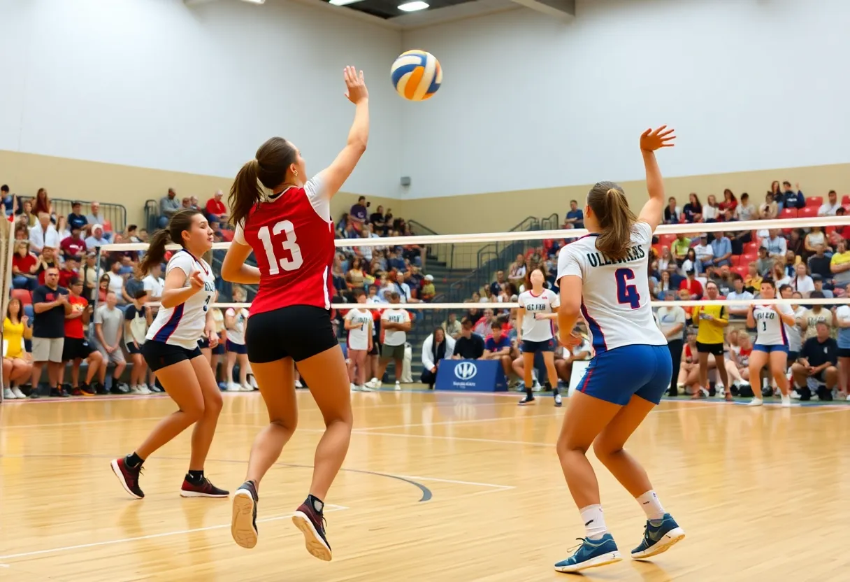 Indy Ignite Volleyball players in action during a game