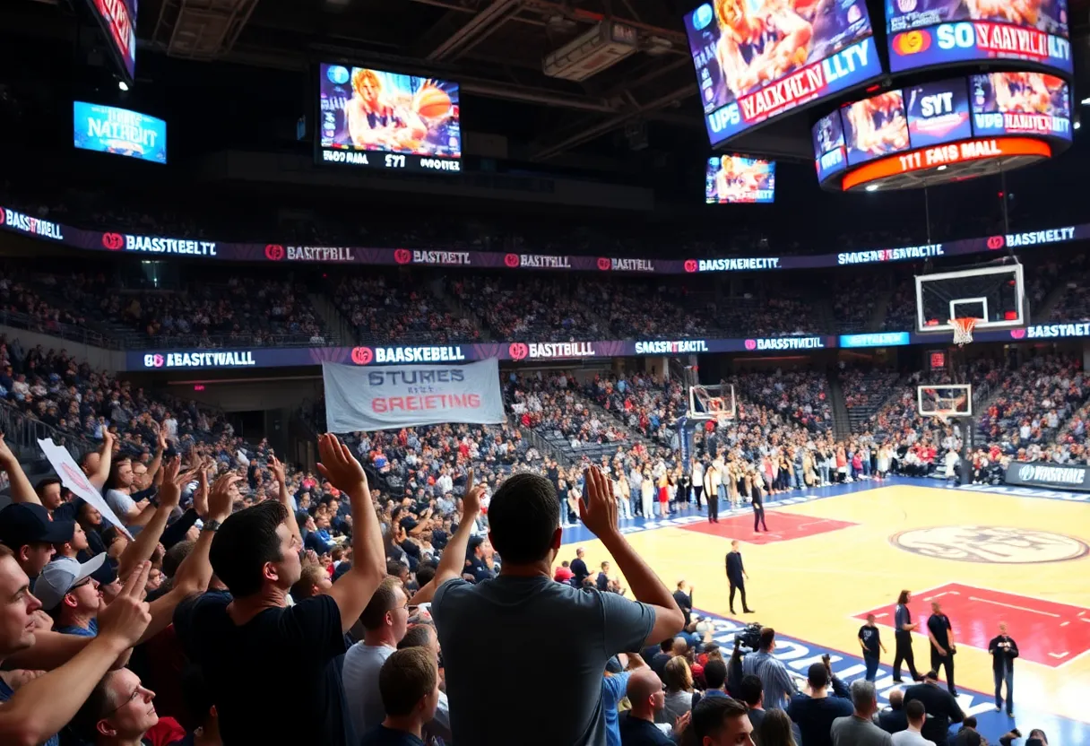 IU Indianapolis Jaguars basketball game atmosphere