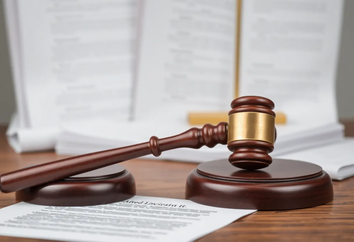 Gavel and legal documents representing a court ruling