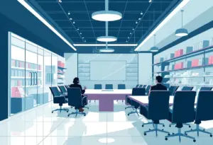 Abstract design symbolizing leadership and retail industry changes.