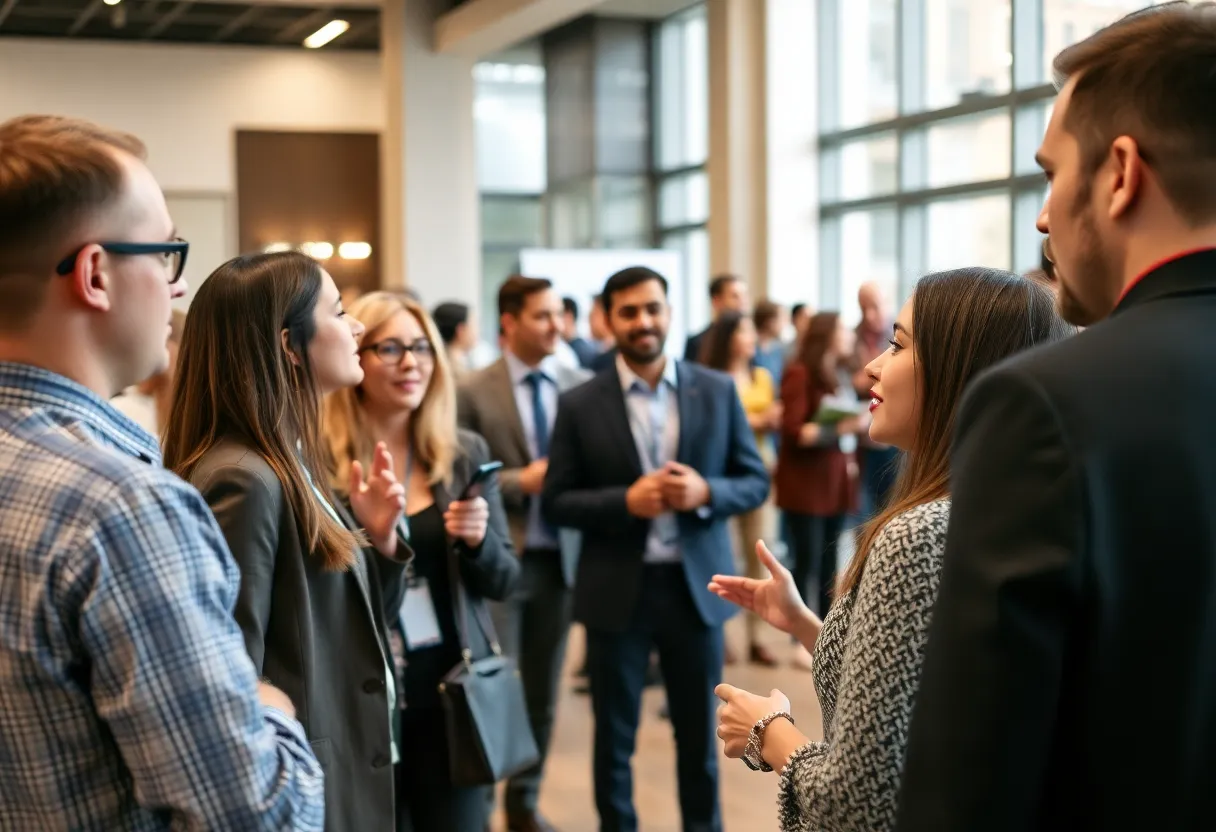 Participants engaged at a real estate networking event in Indianapolis