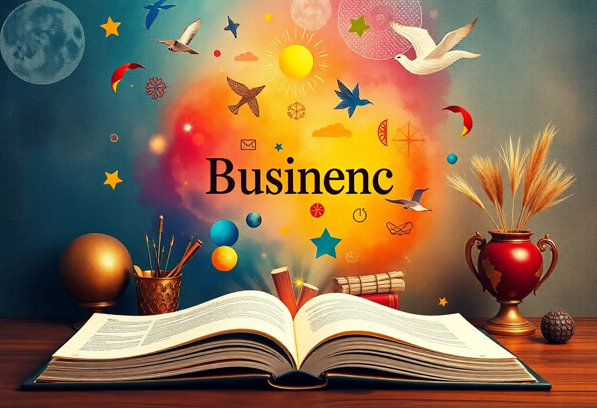 Cover of the book 'There's No Business Like Shoe Business' featuring storytelling elements.