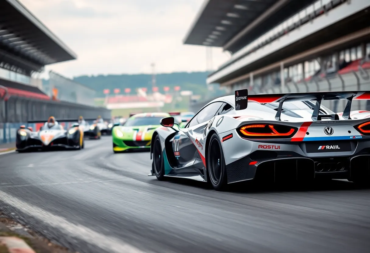 Exciting sportscar racing event showcasing cutting-edge technology