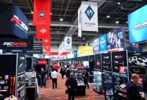 Exhibitors showcasing innovative products at the PRI Show.