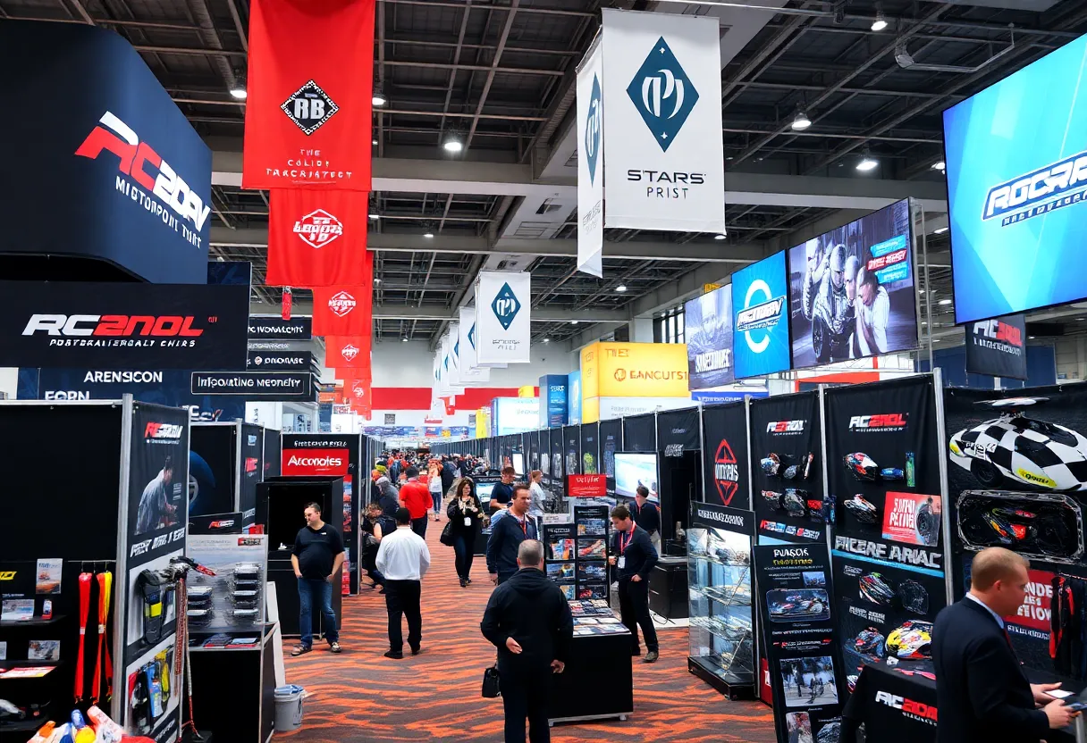 Exhibitors showcasing innovative products at the PRI Show.