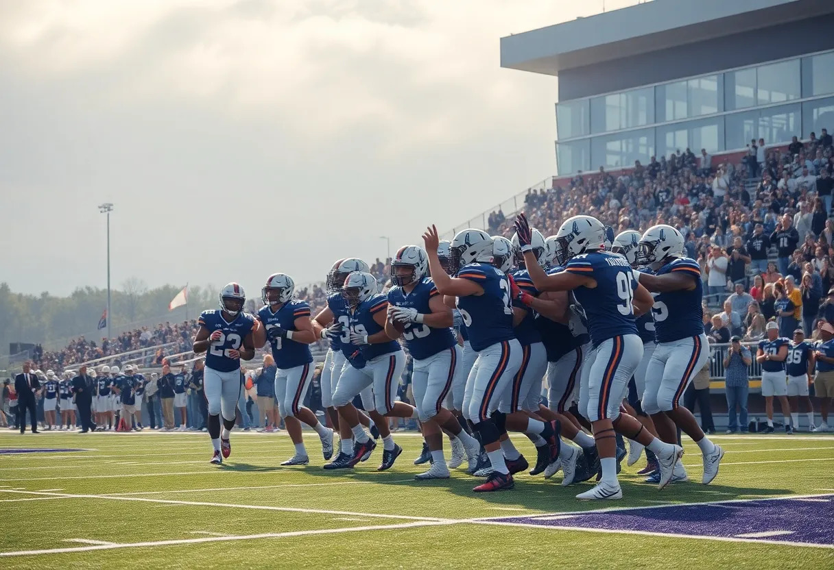San Francisco 49ers players celebrating a touchdown during a game.
