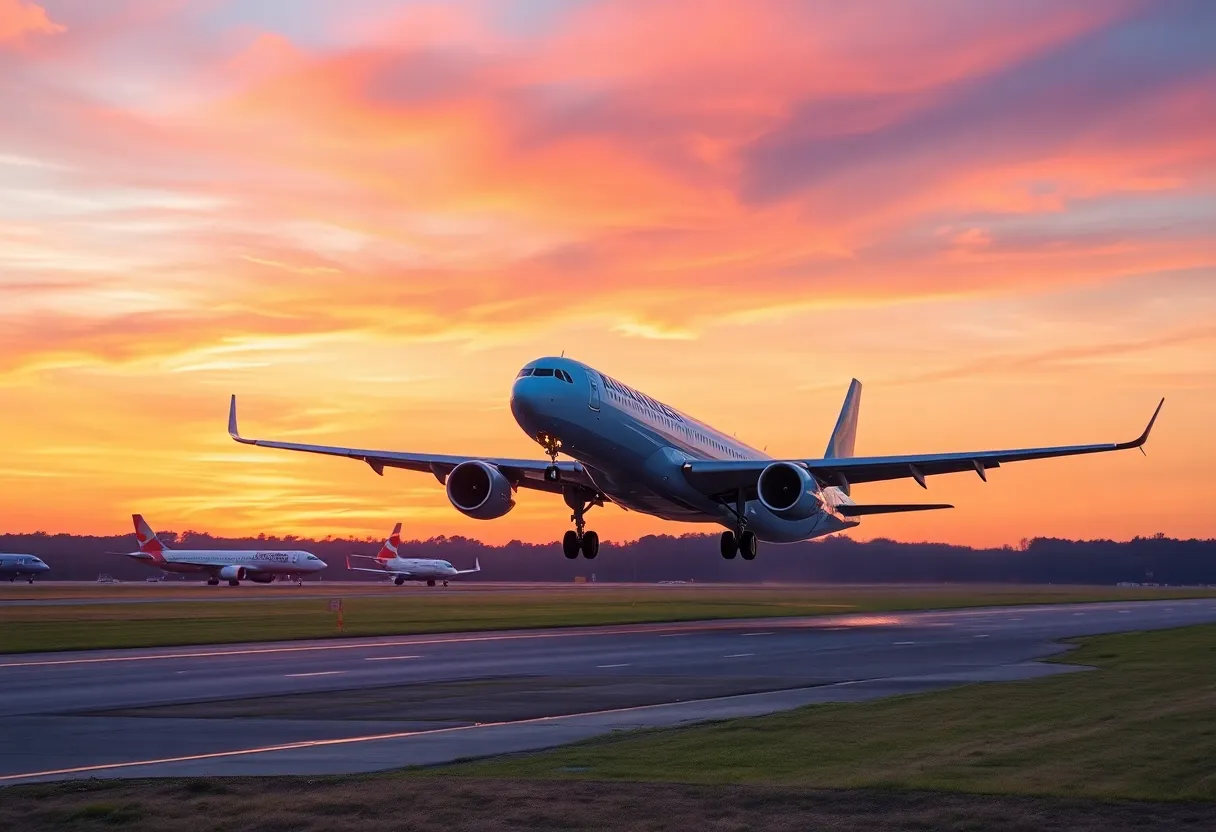 Aer Lingus Airbus A321XLR departing from the airport