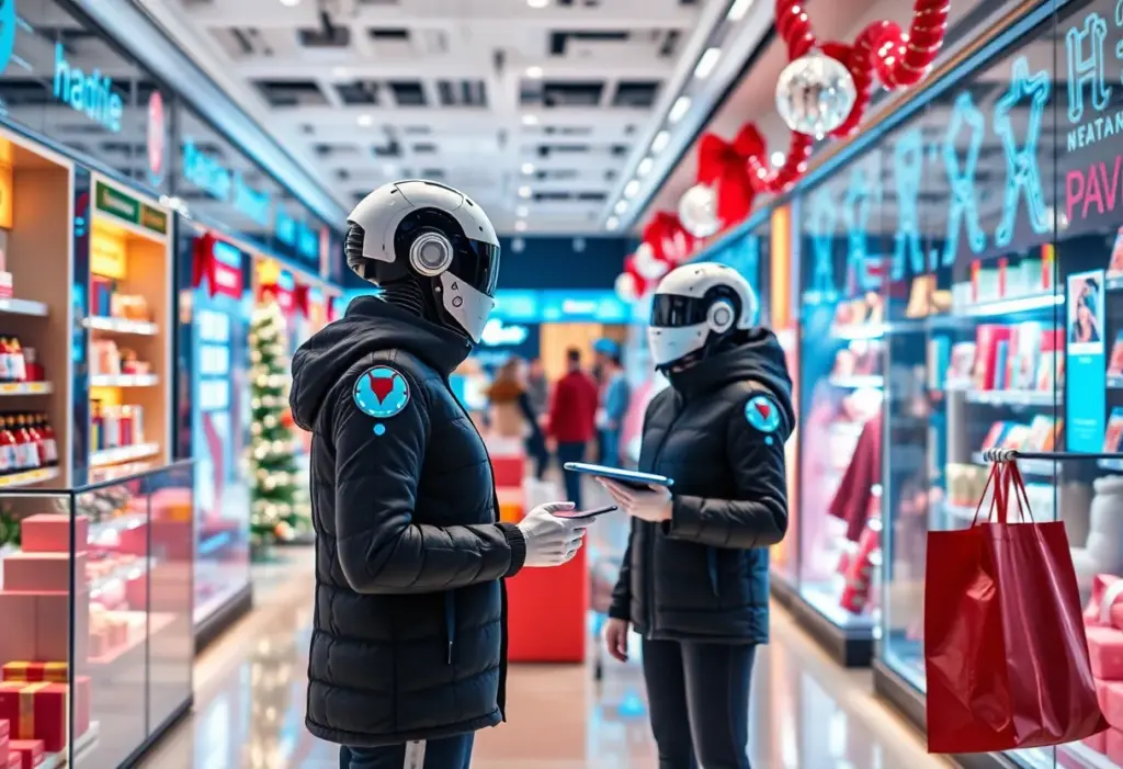 AI shopping assistants in a holiday retail environment