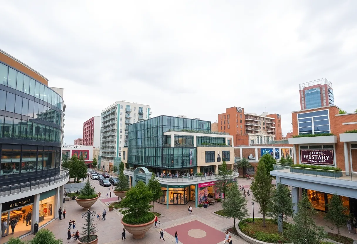 Redevelopment scene of Circle Centre Mall in Indianapolis
