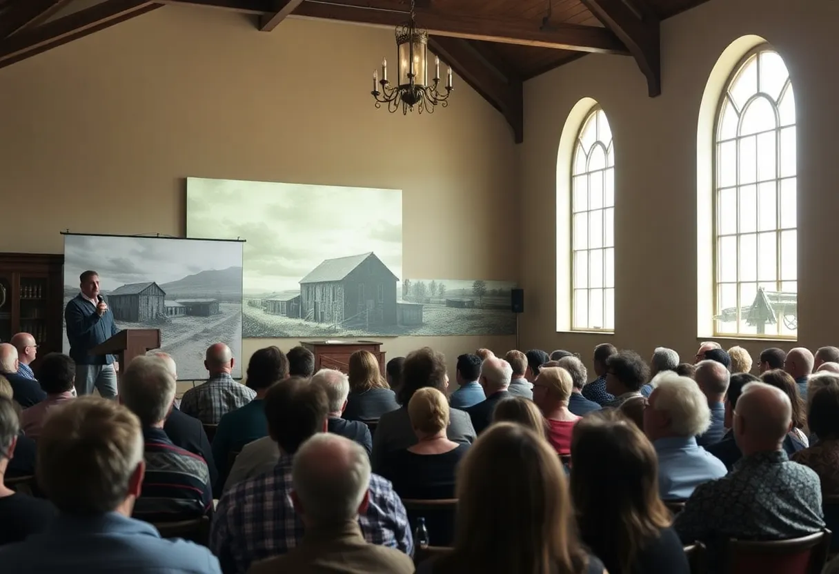 Audience at the Civil War POW Camps speaker series in Gothic Chapel