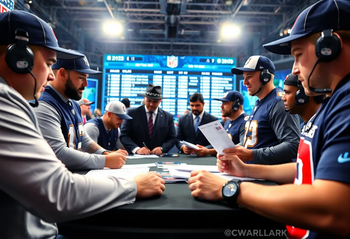 Indianapolis Colts team discussing draft strategy