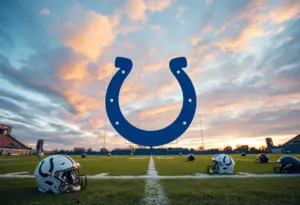 Indianapolis Colts football practice scene