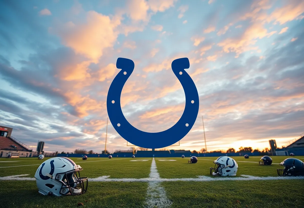 Indianapolis Colts football practice scene
