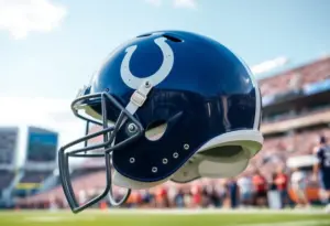 Indianapolis Colts helmet on game day