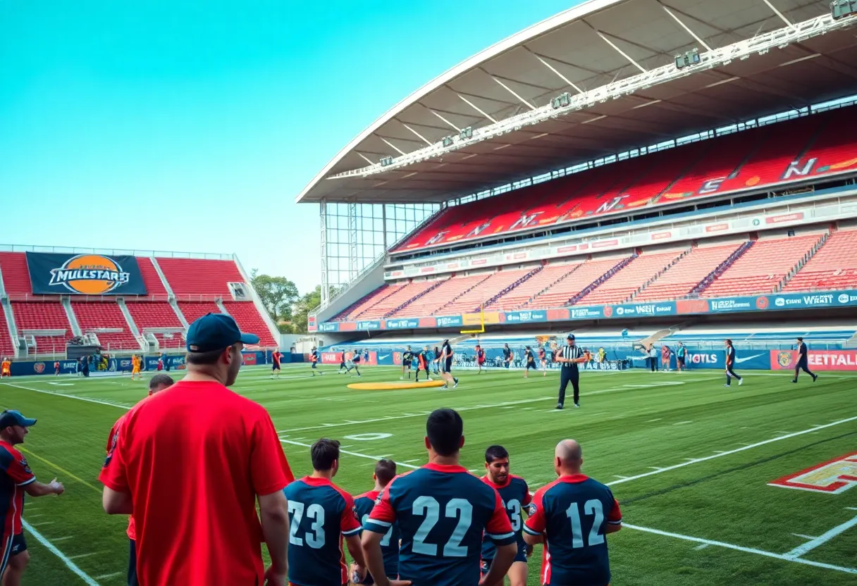 Colts practicing with veteran quarterback Philip Rivers on the field