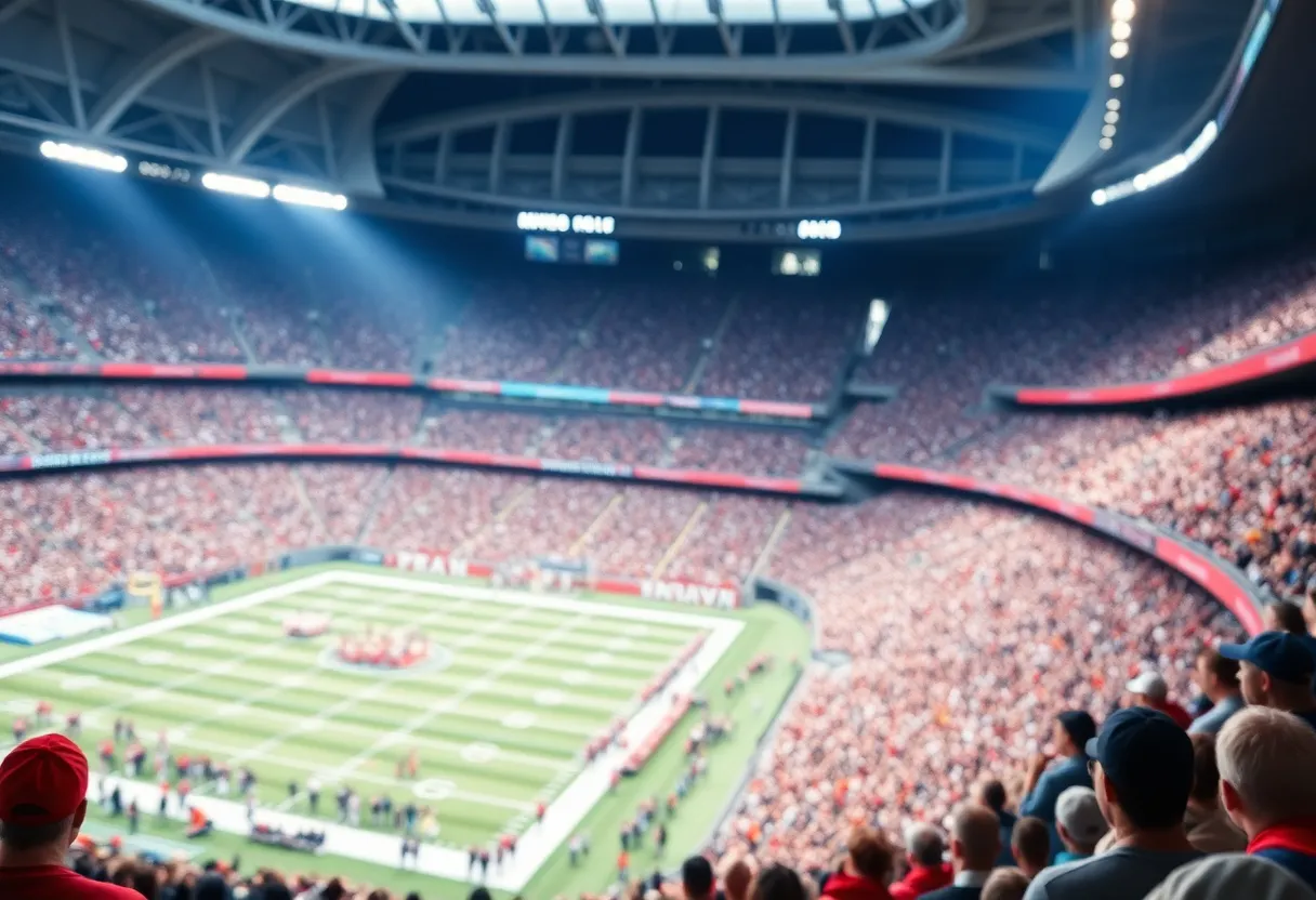 Crowd at an American football game