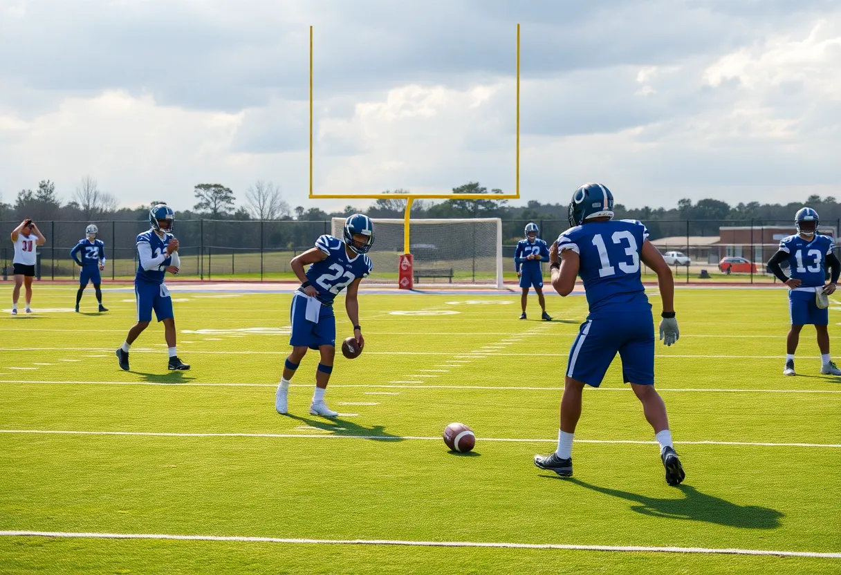 Indianapolis Colts football practice session