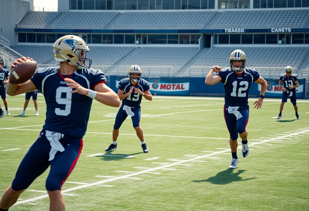 Colts quarterback practice drill