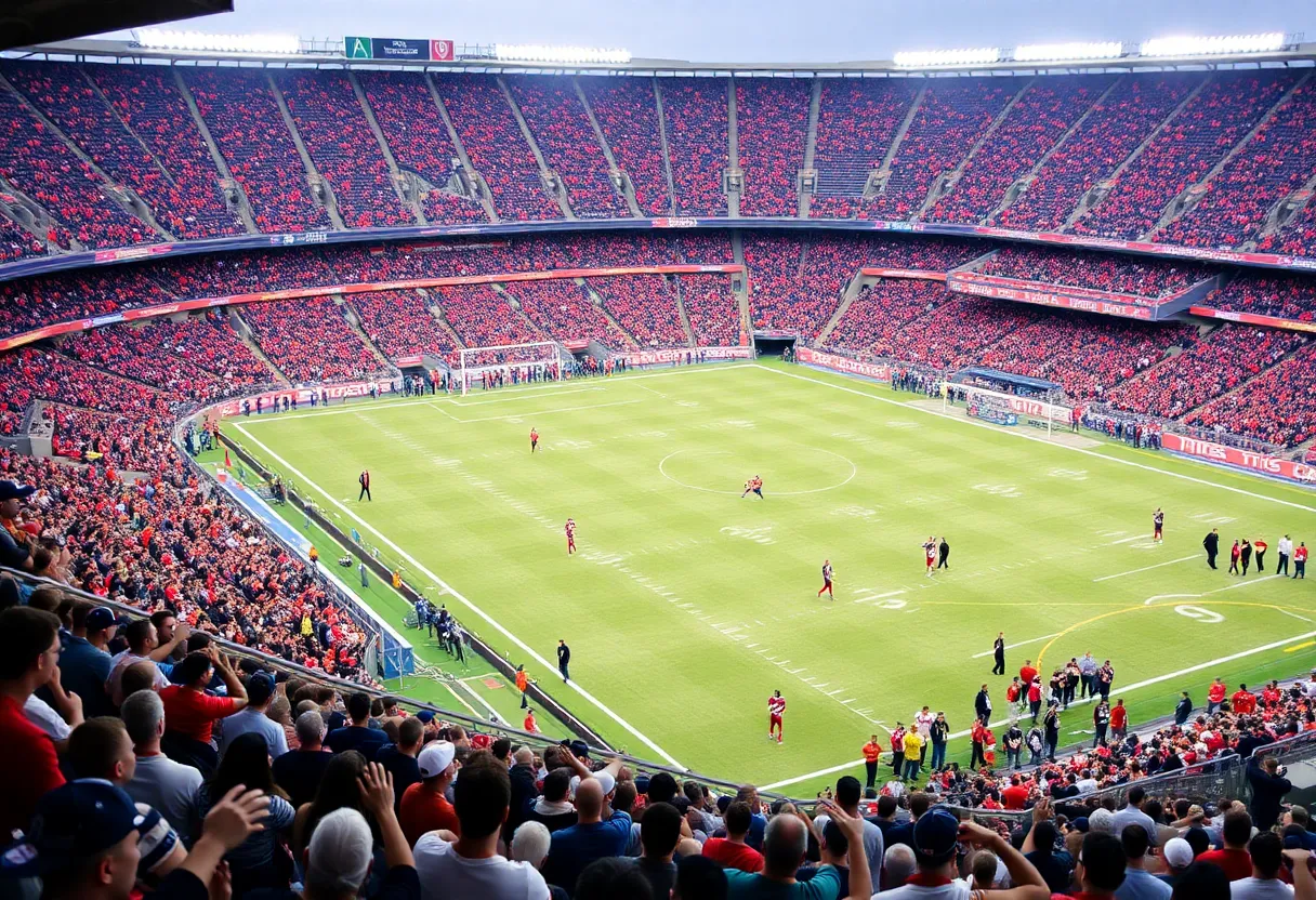 Fans cheering at a Colts game