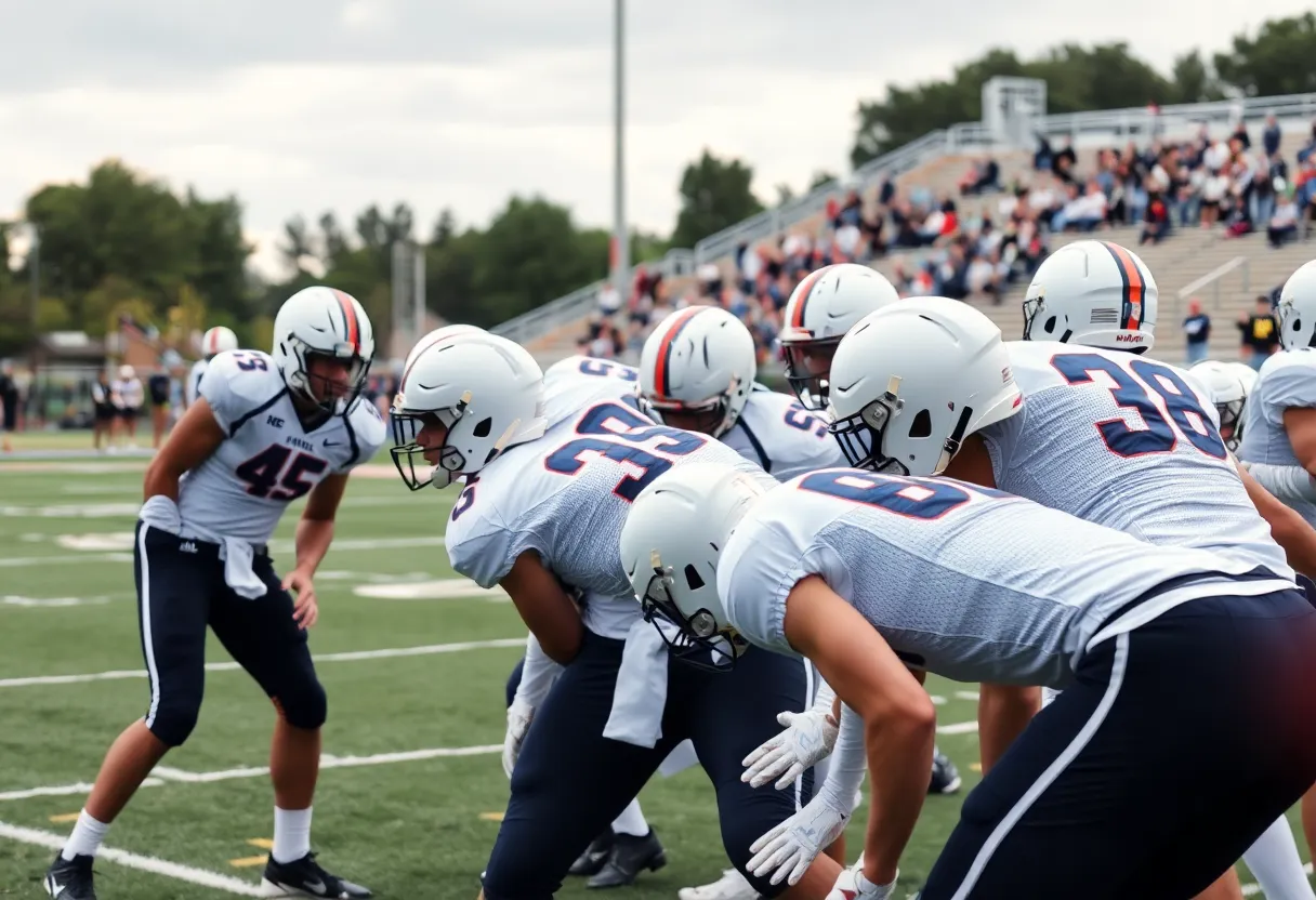 Indianapolis Colts players strategizing on the field