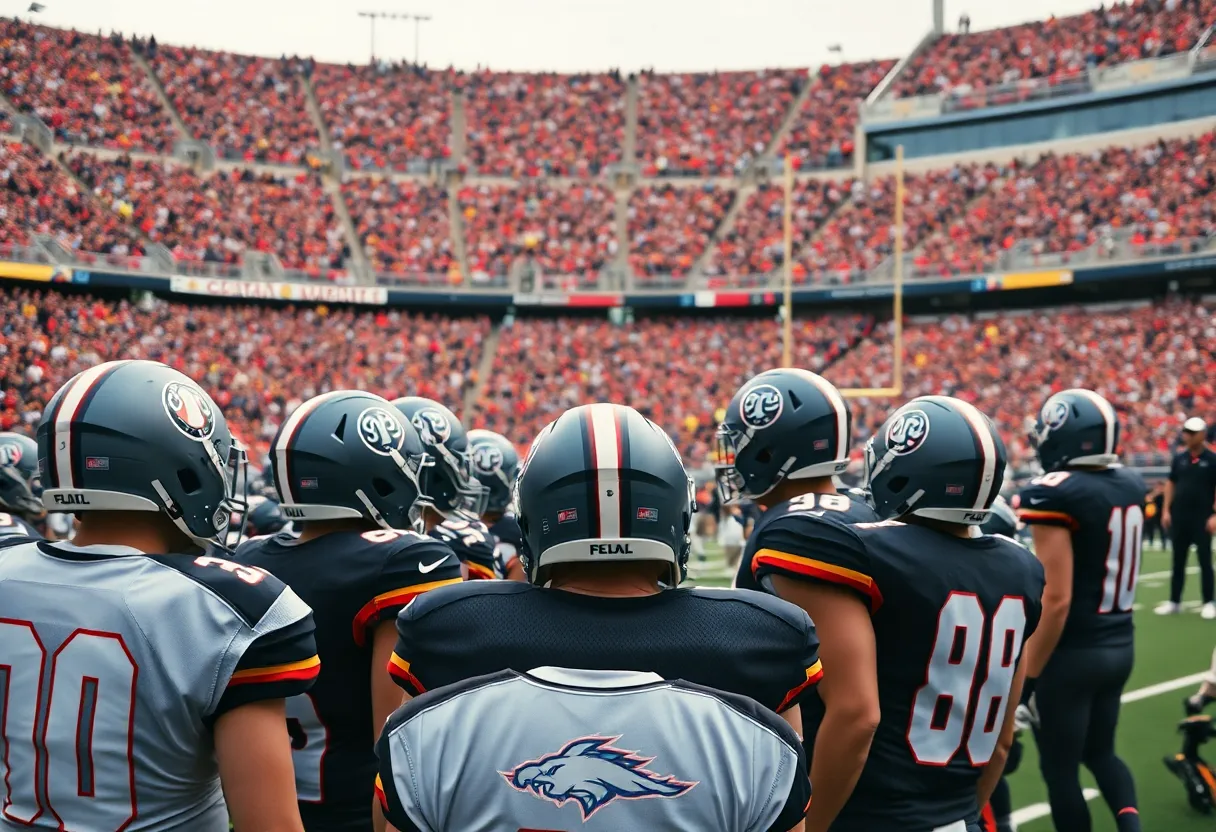 Indianapolis Colts players in huddle during a game
