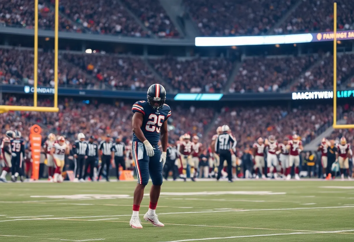 Indianapolis Colts quarterback injured on the sidelines during a game