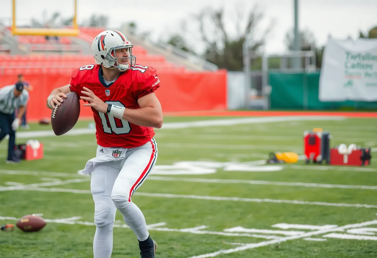 Colts quarterback in action while managing injury