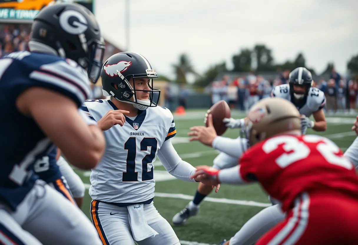 Colts quarterback being treated for an injury during a game