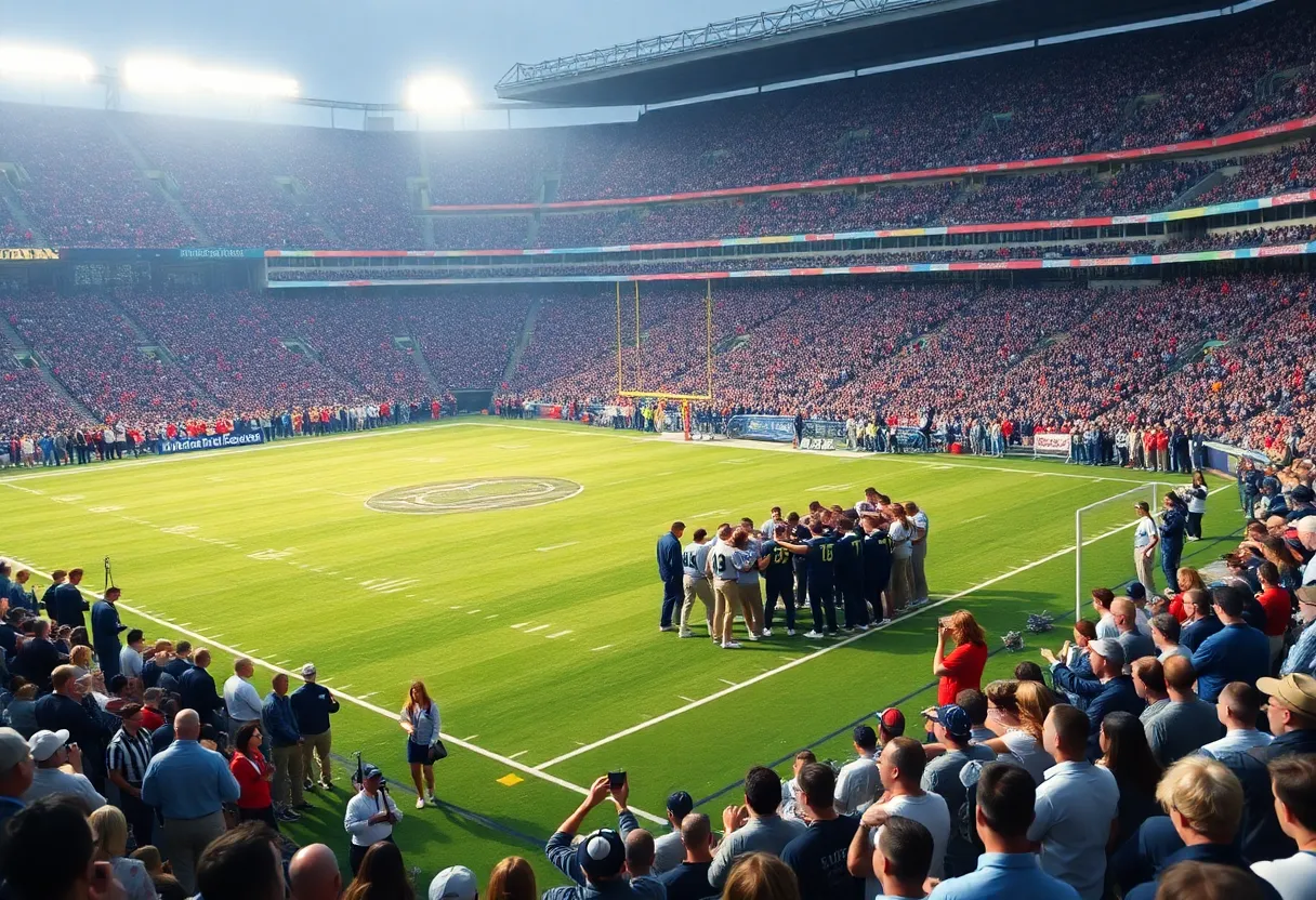 Indianapolis Colts team huddle on the field during a game