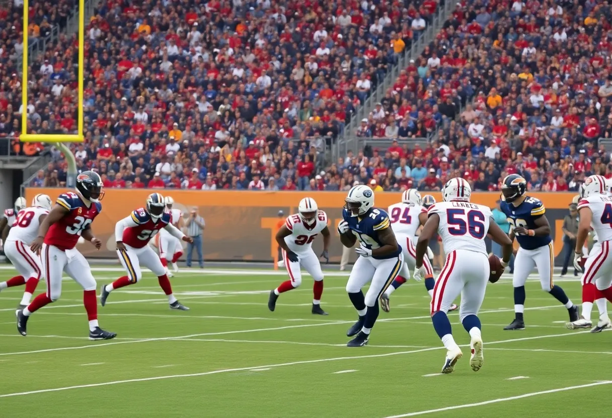 NFL game action between Indianapolis Colts and Jacksonville Jaguars