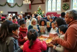 Families participating in the Community Christmas Giveaway