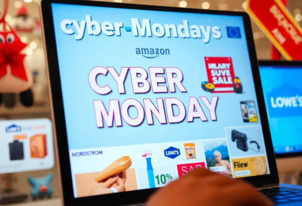Online shopping on Cyber Monday with multiple discounts