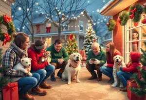 Families fostering pets during the holiday season