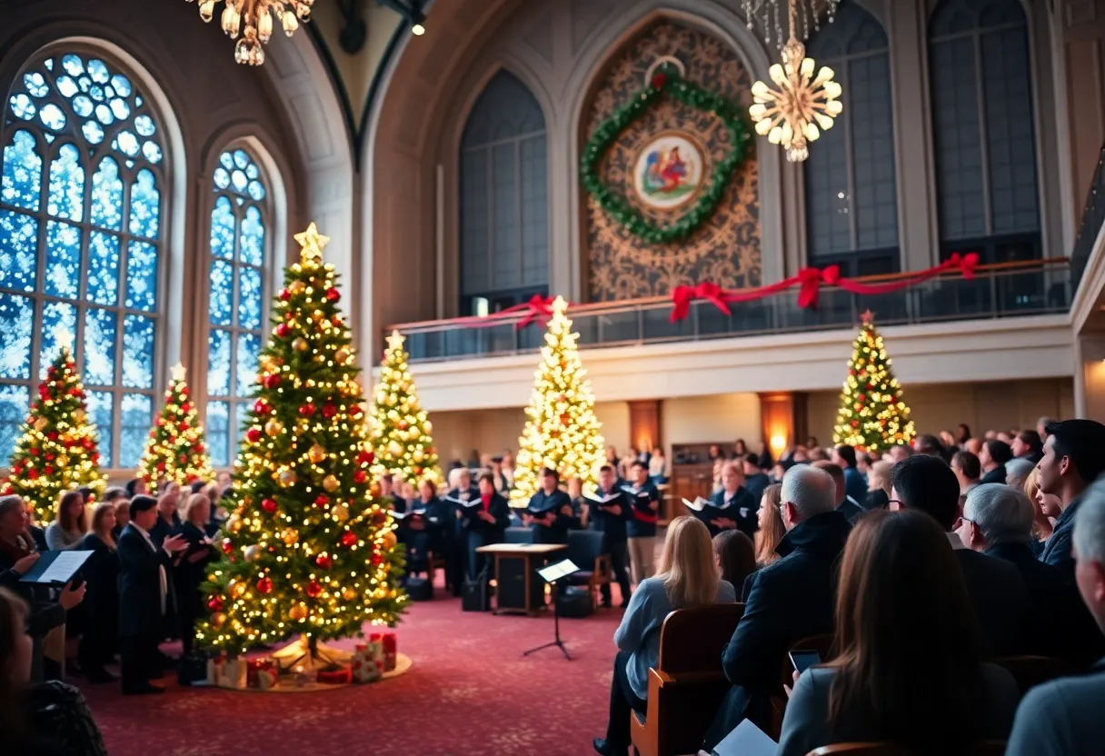 Choir performing at the Festival of Carols