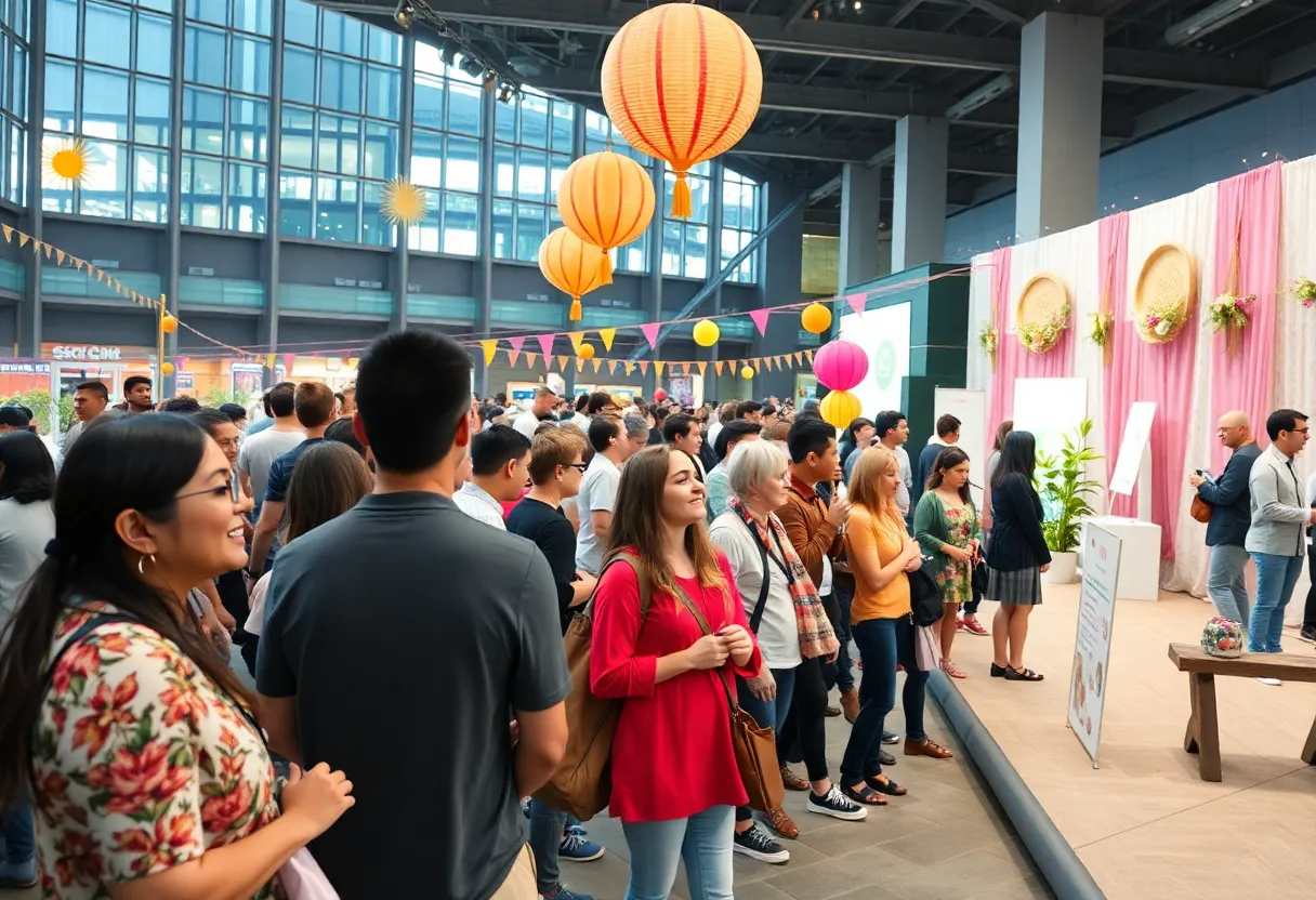 A lively celebration at the Fishers Event Center showcasing community engagement.