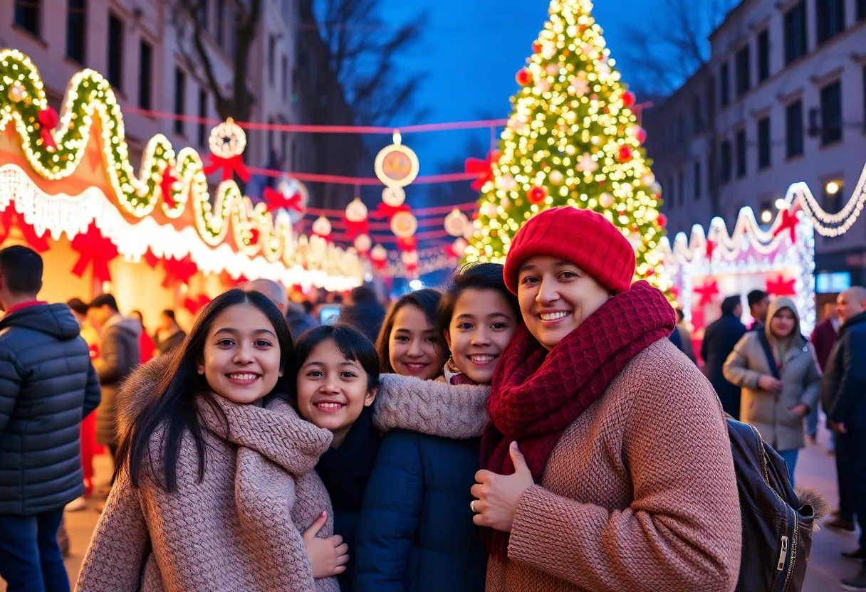 Family enjoying holiday celebrations at Madam Walker Legacy Center