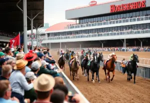 Crowd at Horseshoe Indianapolis horse racing event