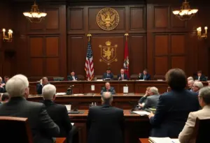 Indiana lawmakers discussing redistricting in the House chamber