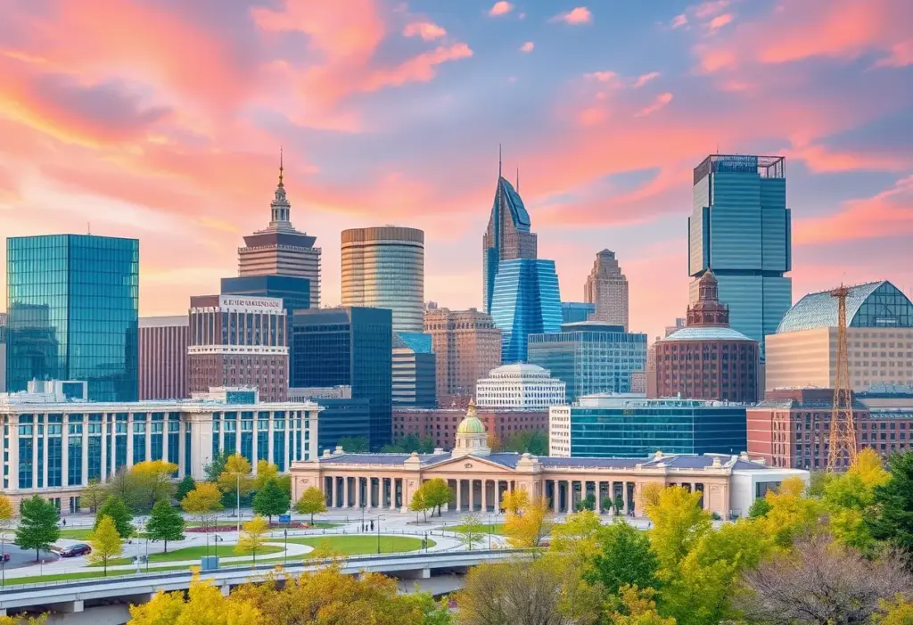 Indianapolis skyline representing legislative initiatives