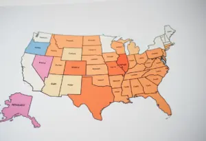 A map showing redistricting of congressional districts in Indiana.