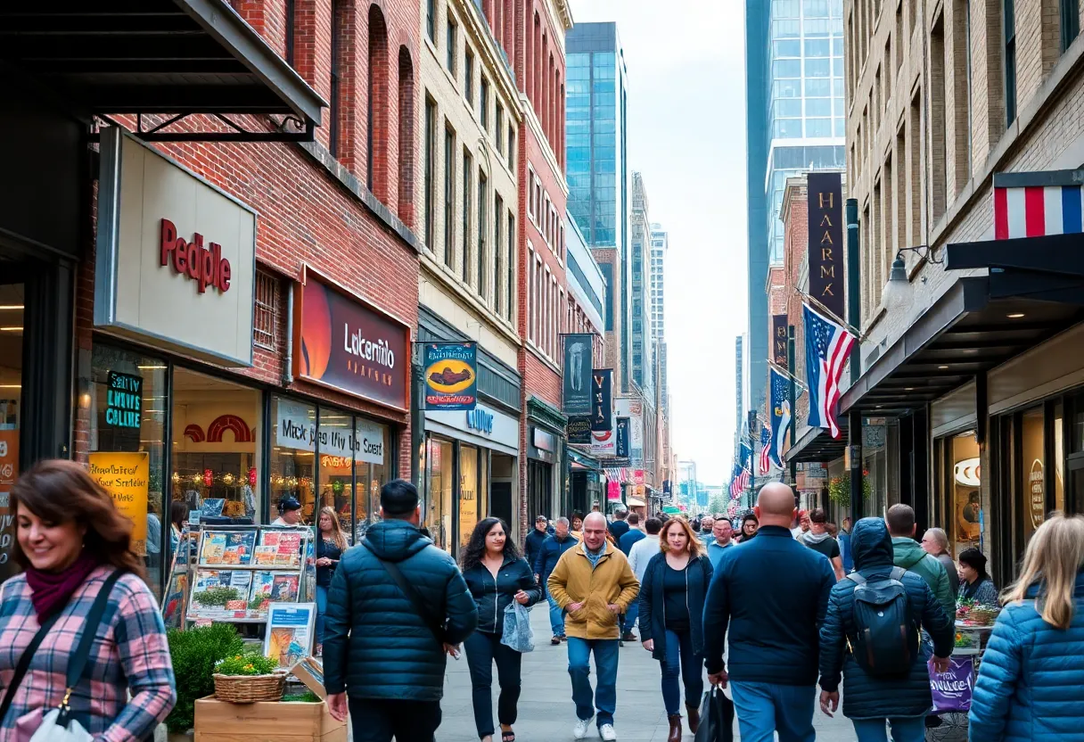 A vibrant marketplace in Indianapolis illustrating economic diversity.